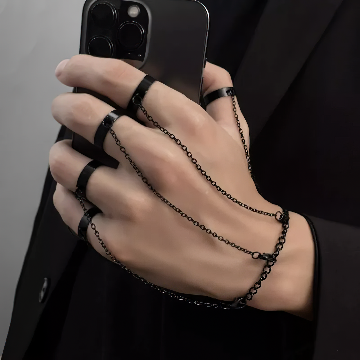 Darkwear X Punk Chain Rings