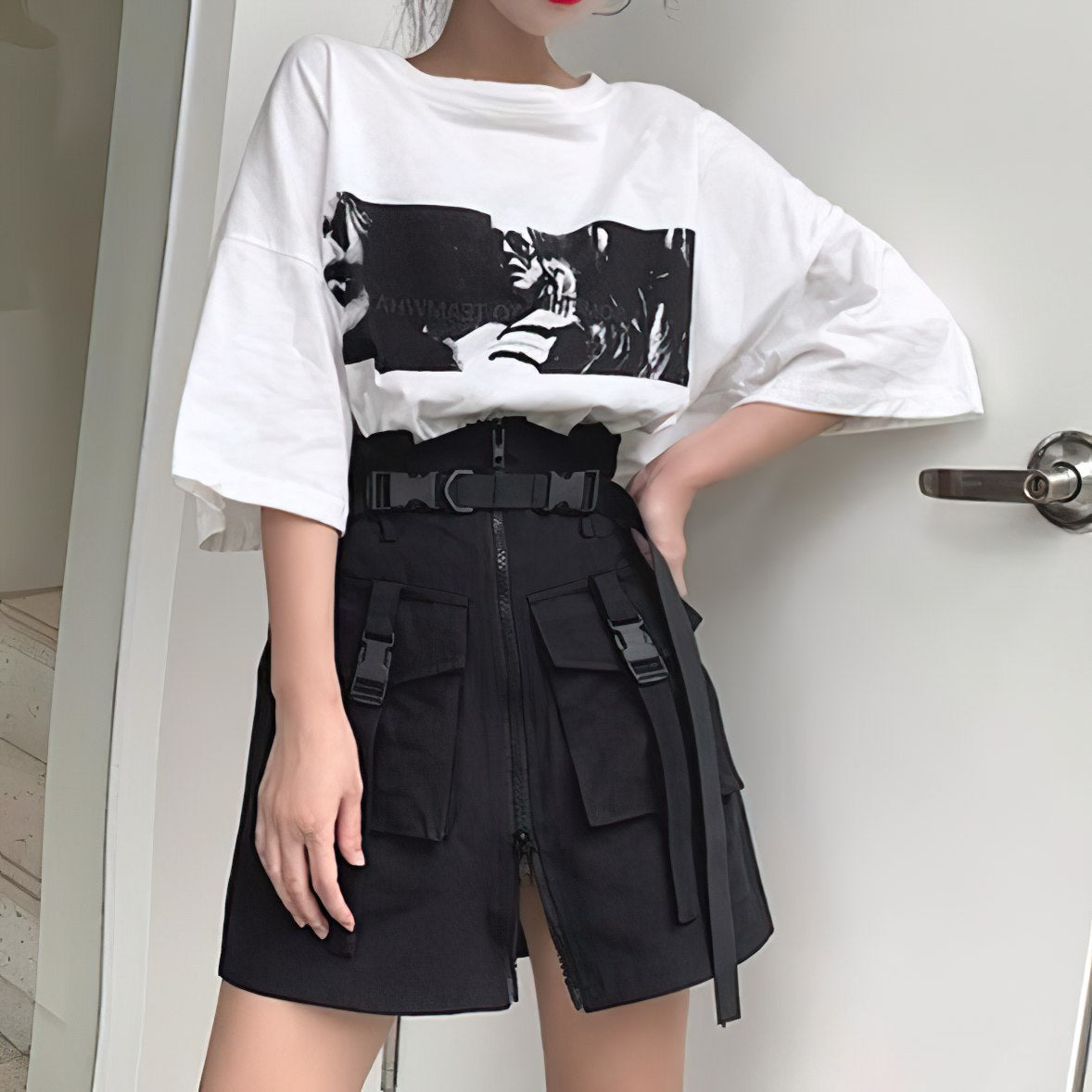 Darkwear X High-Waist Skirt