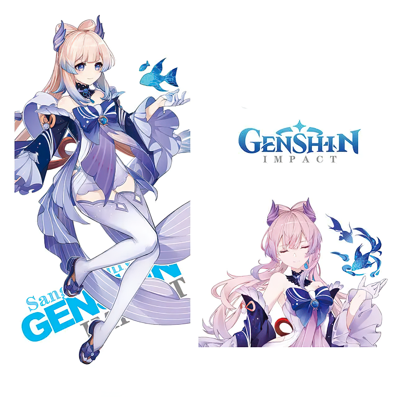 Genshin Impact X PC Stickers 3Pcs/Set