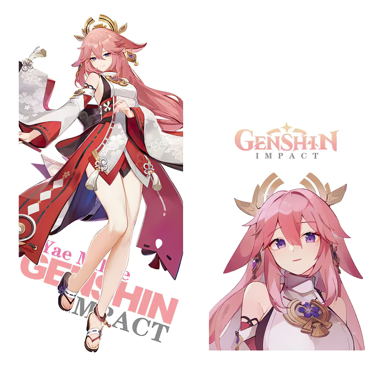 Genshin Impact X PC Stickers 3Pcs/Set