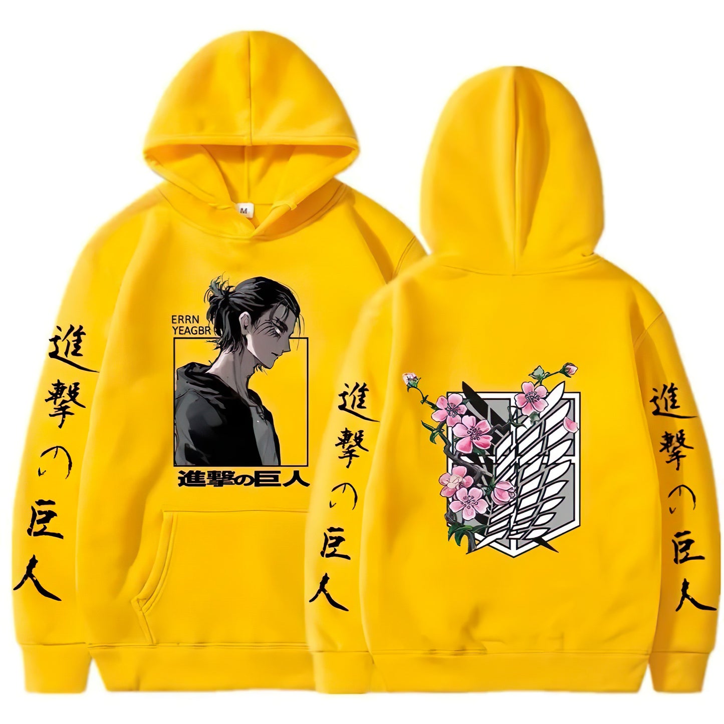 Attack on Titan X Hoodie W Flowers