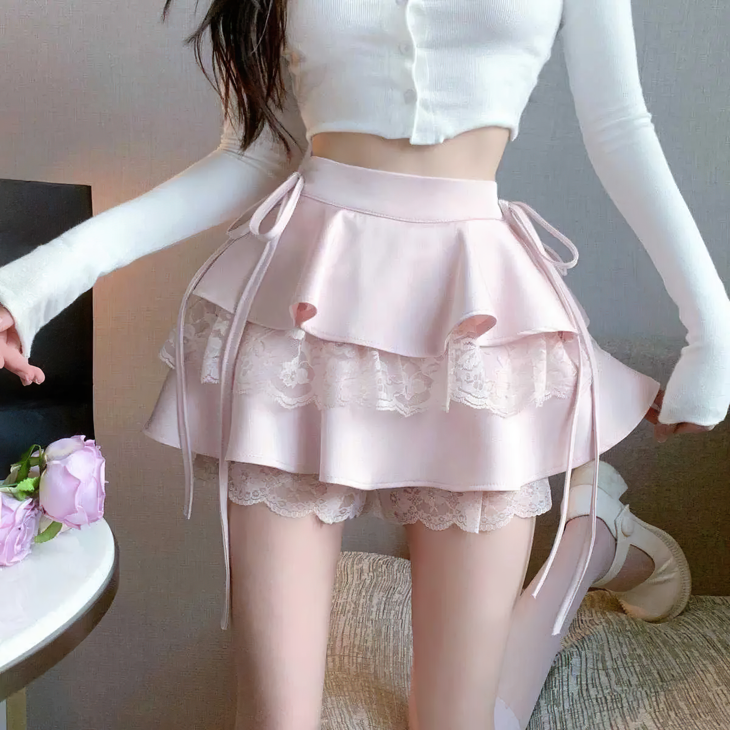 FairyCore X Ruffle Mini Skirt