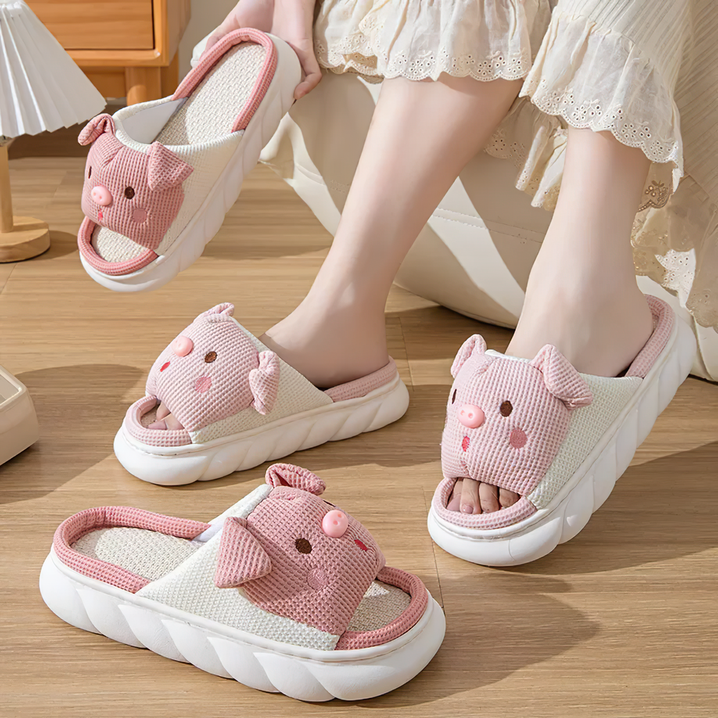 Kawaii X Pink Pig Slippers