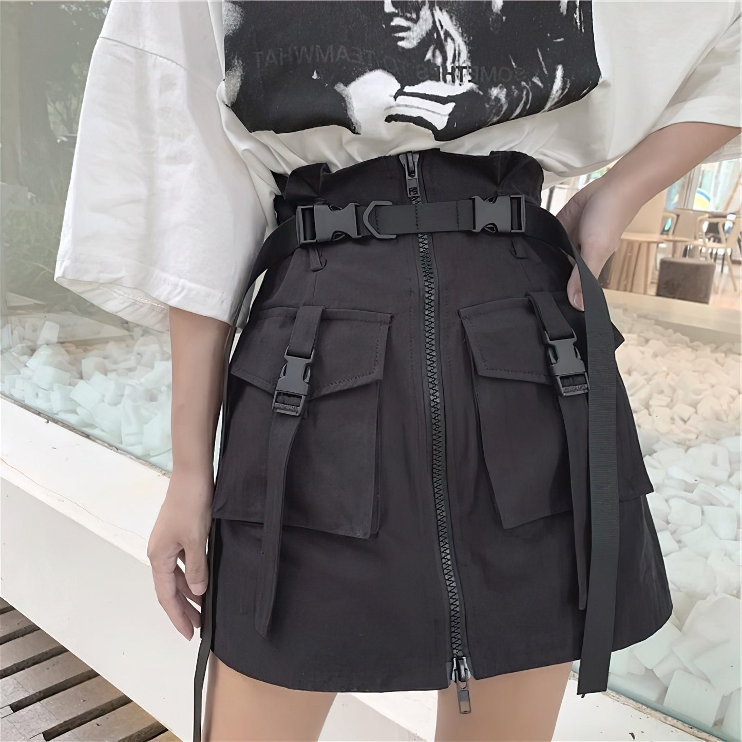 Darkwear X High-Waist Skirt