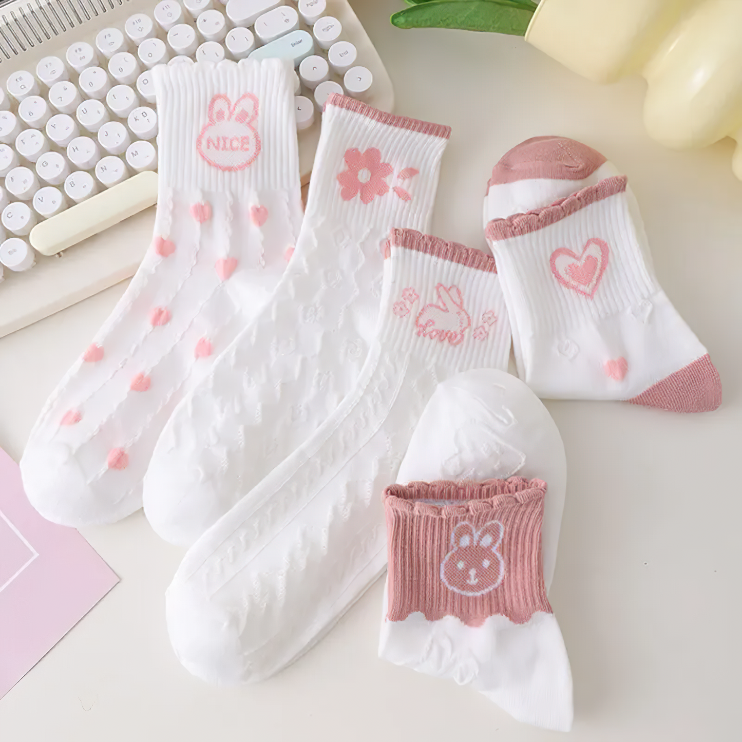 Kawaii X 5 Pairs Pattern Socks