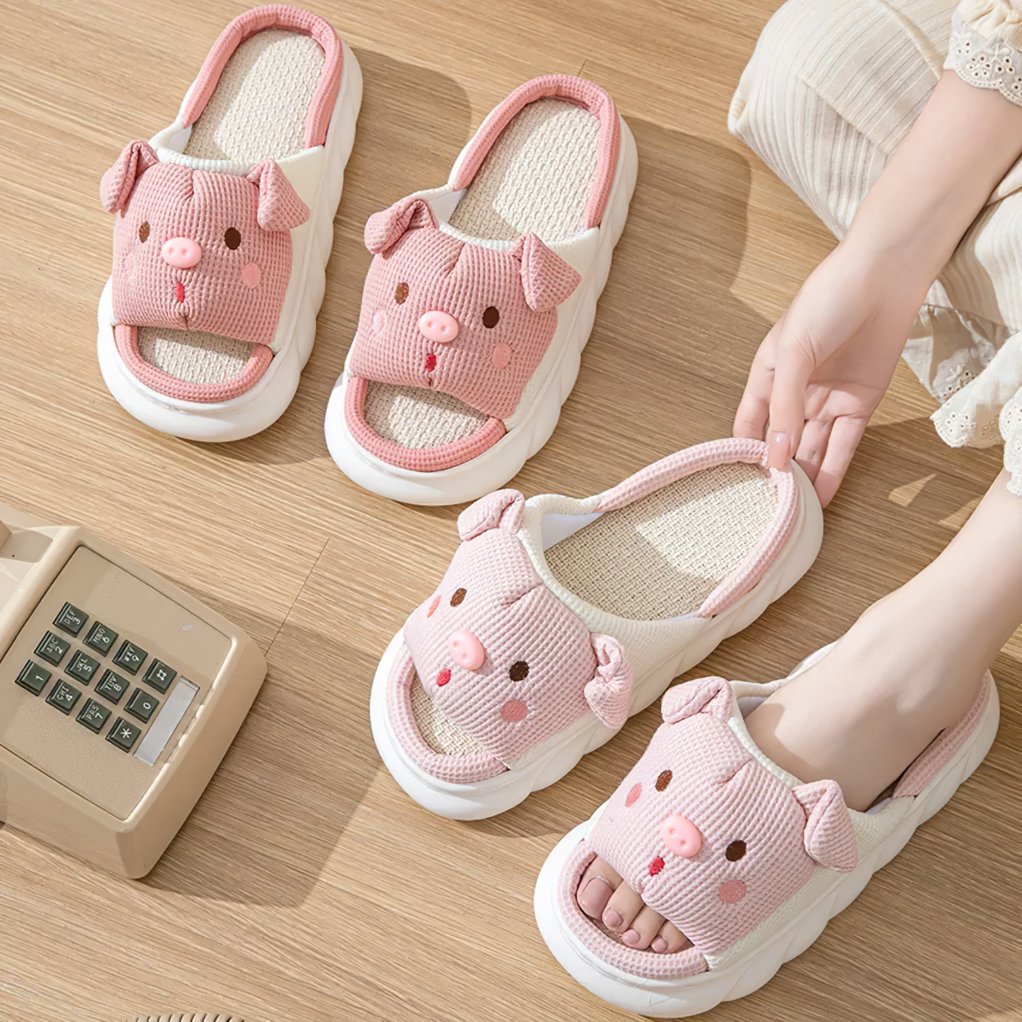 Kawaii X Pink Pig Slippers