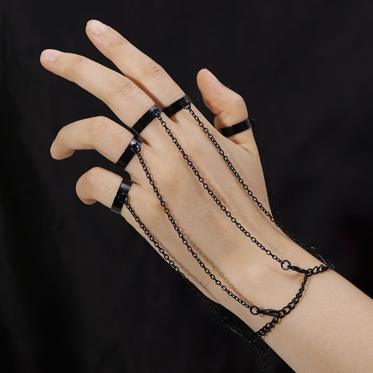 Darkwear X Punk Chain Rings