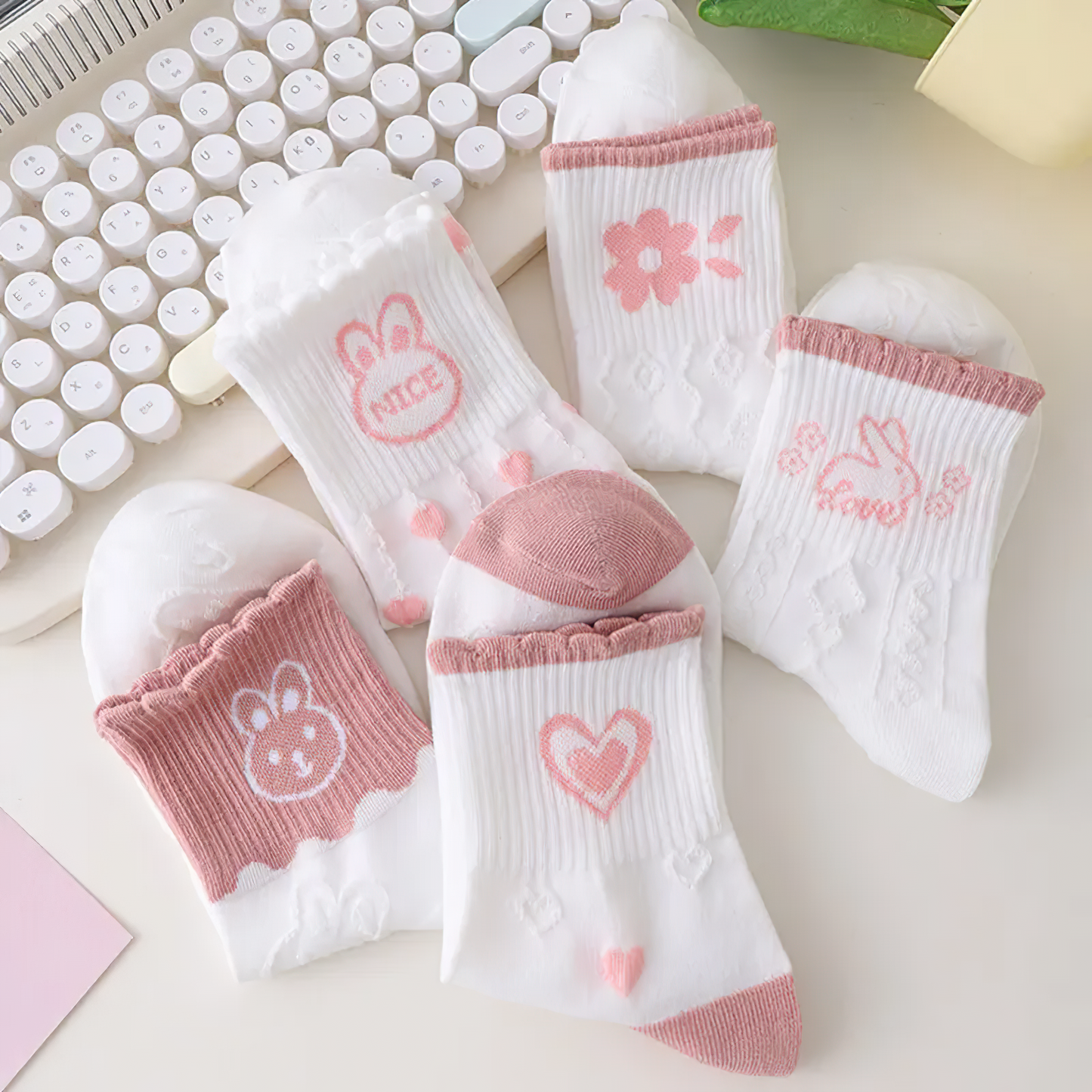 Kawaii X 5 Pairs Pattern Socks