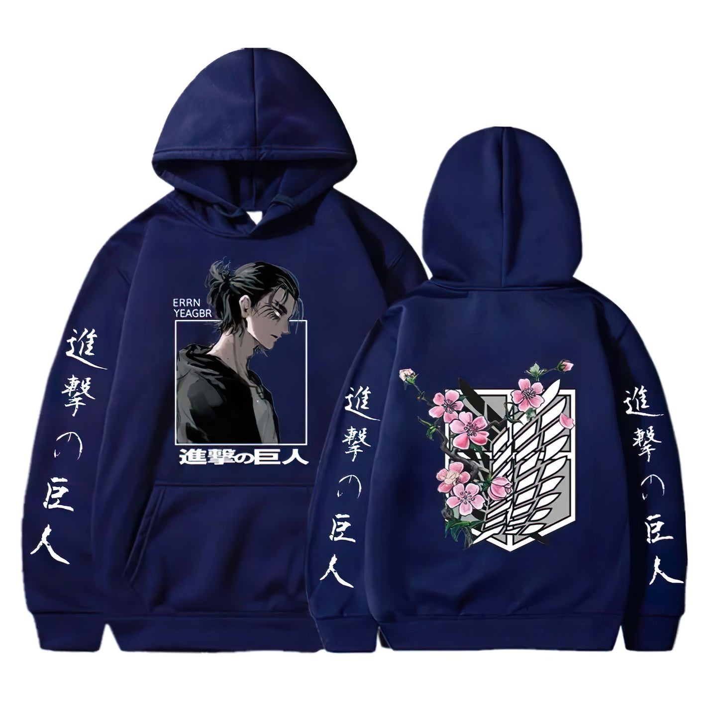 Attack on Titan X Hoodie W Flowers