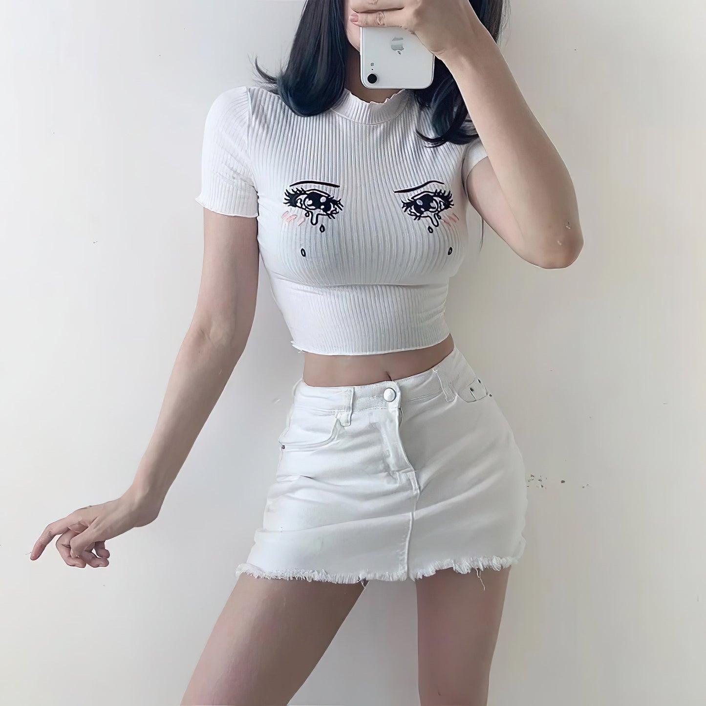 Anime Eyes X Crop Top