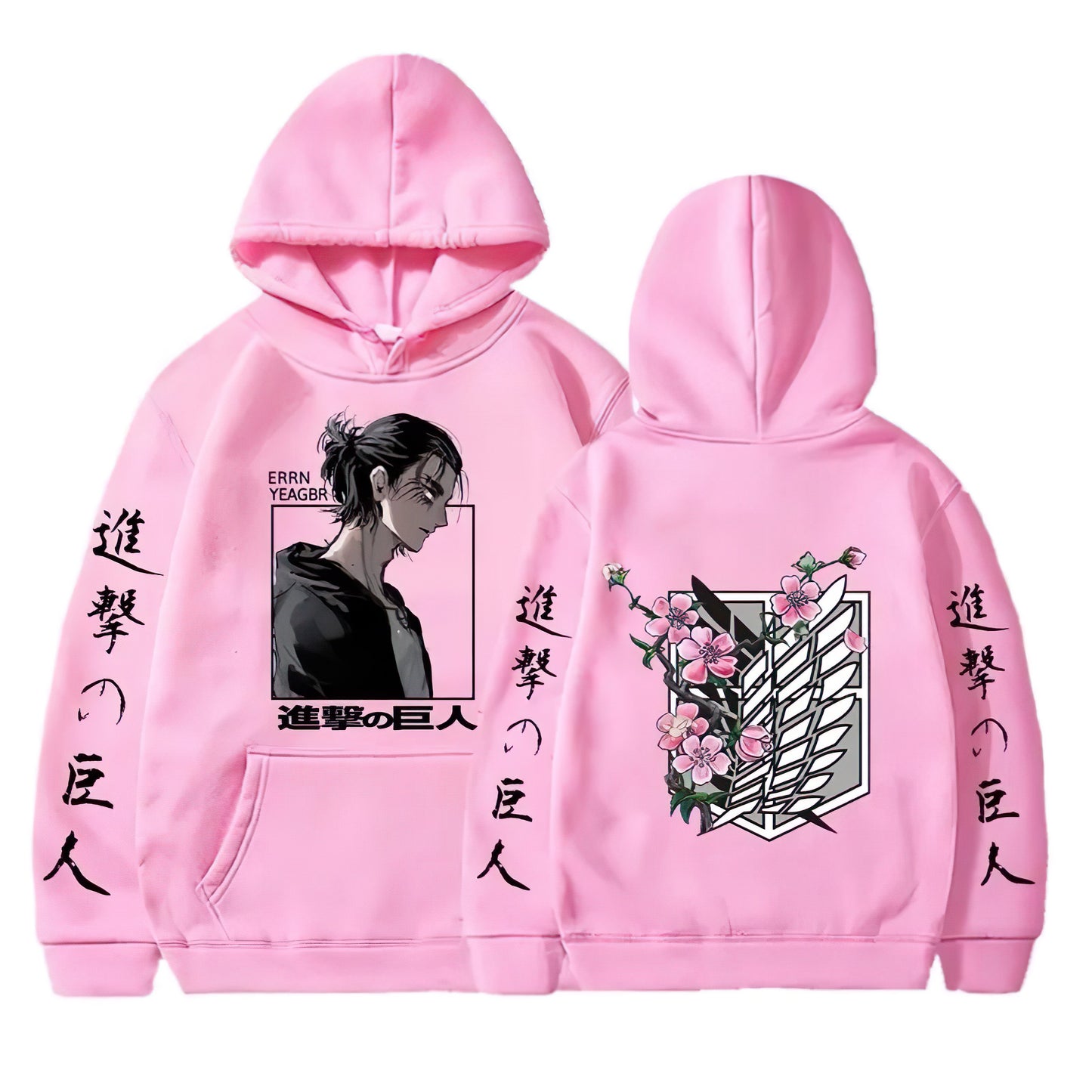 Attack on Titan X Hoodie W Flowers