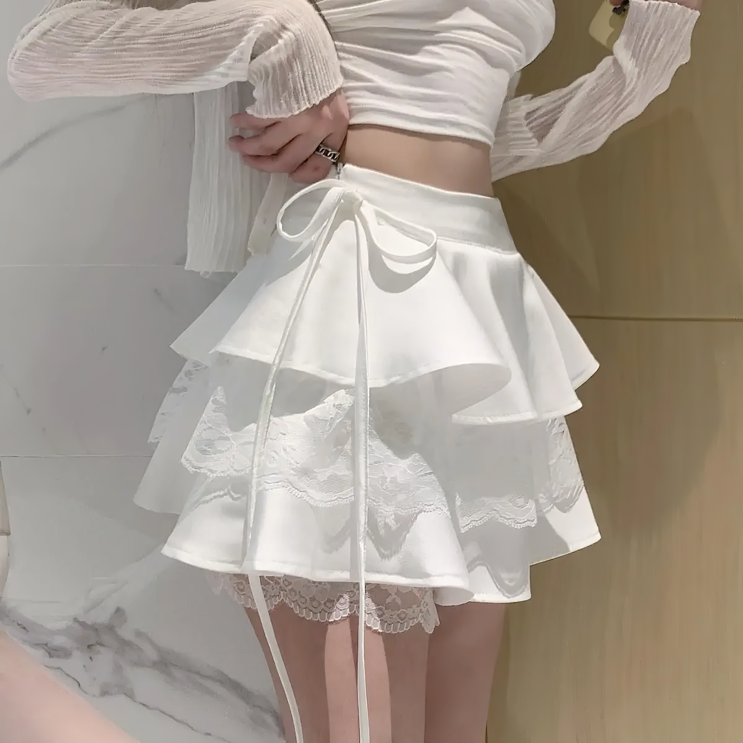 FairyCore X Ruffle Mini Skirt