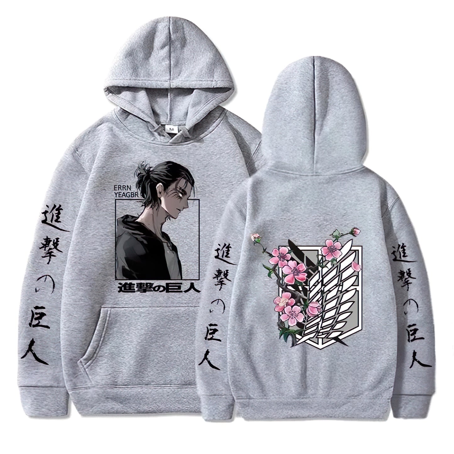 Attack on Titan X Hoodie W Flowers