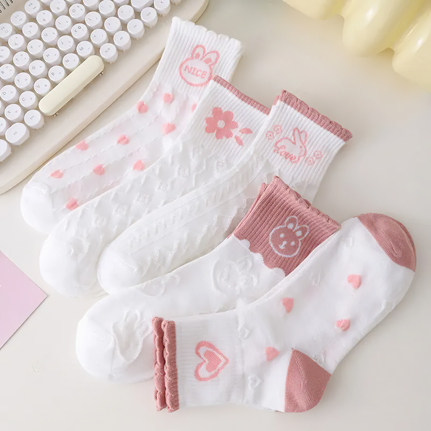 Kawaii X 5 Pairs Pattern Socks